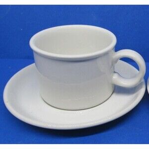 Midwinter Stonehenge White Cup With Saucer VGC Wedgwood Group Member